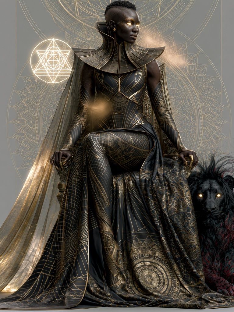 Celestial Queen Fantasy Illustration Poster. poster — illustration art