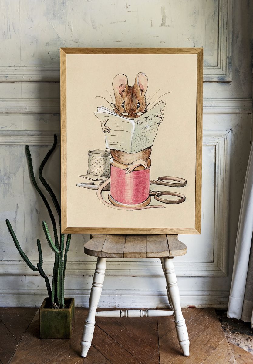 Tailor Mouse (1902) watercolor art. — room view 1