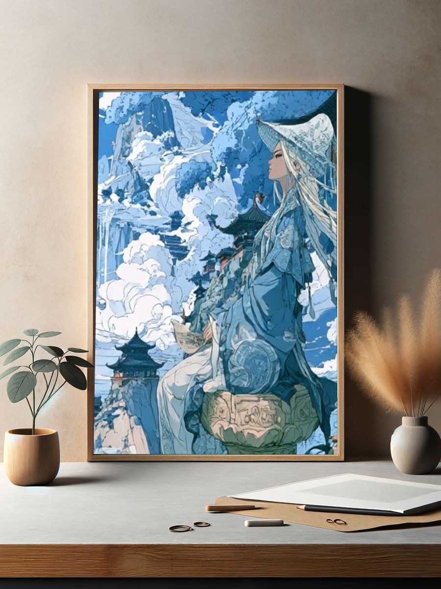 Rainbow Potion Bottle Illustration Poster. — room view 2