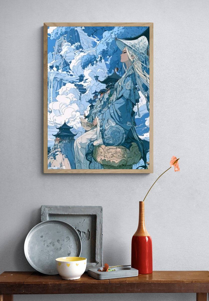 Rainbow Potion Bottle Illustration Poster. — room view 3