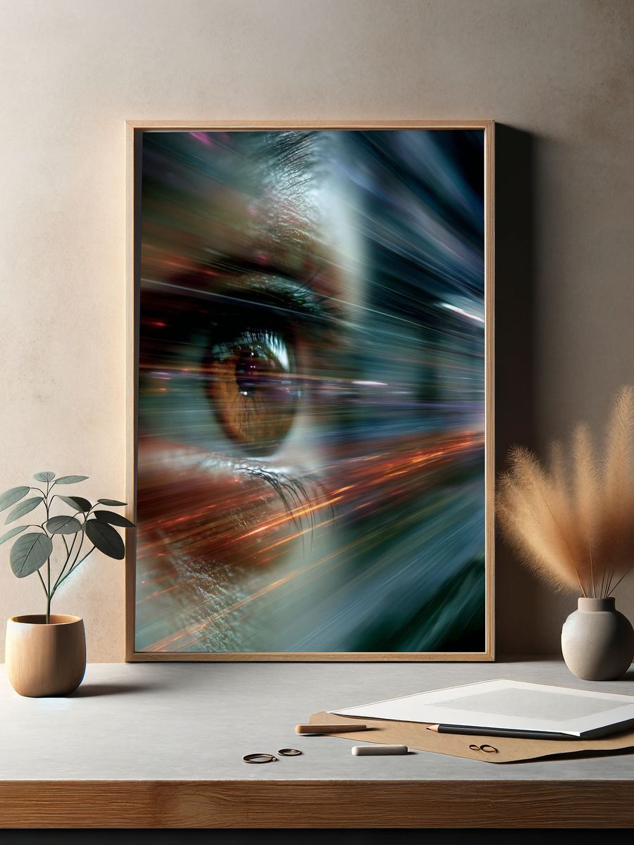Abstract Eye Light Burst Poster. — room view 2