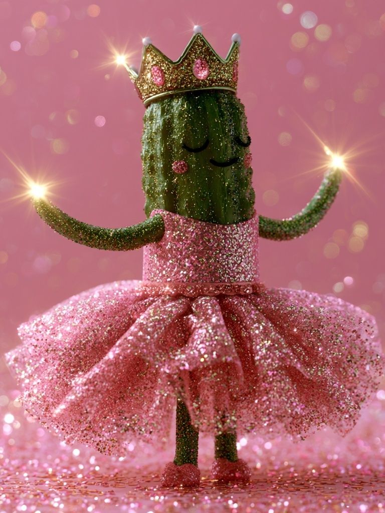 Glitter Cucumber Princess Poster. poster — illustration art