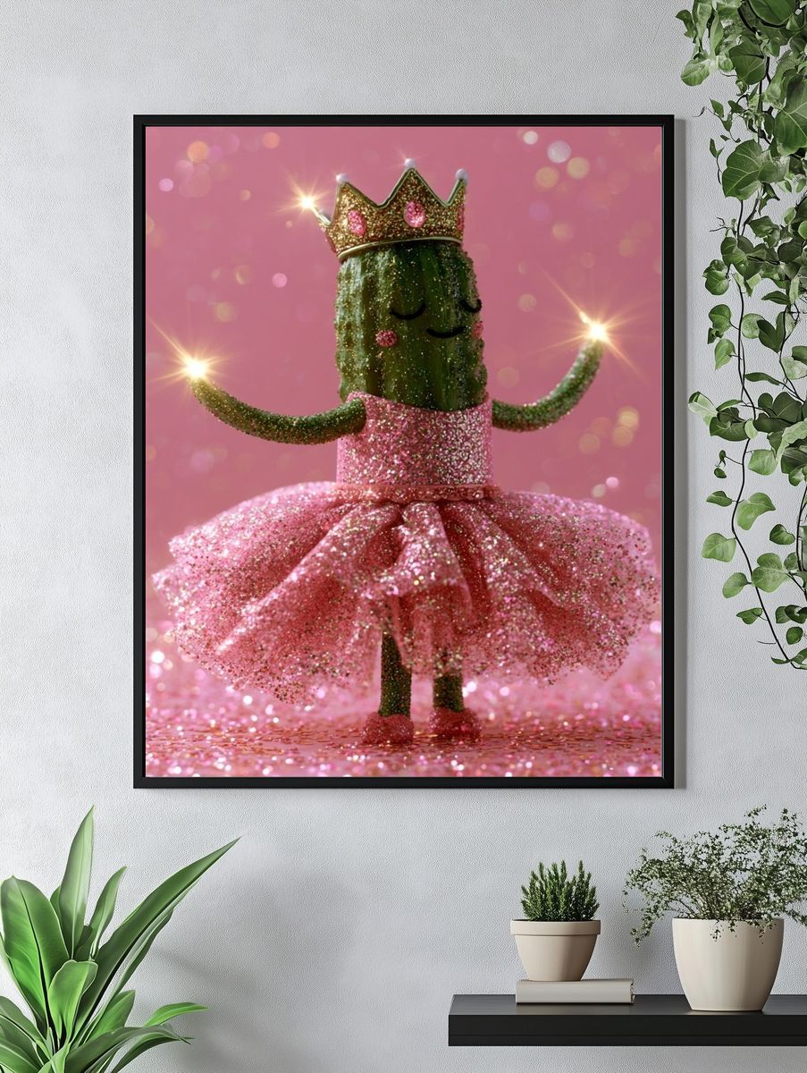 Glitter Cucumber Princess Poster. — room view 4
