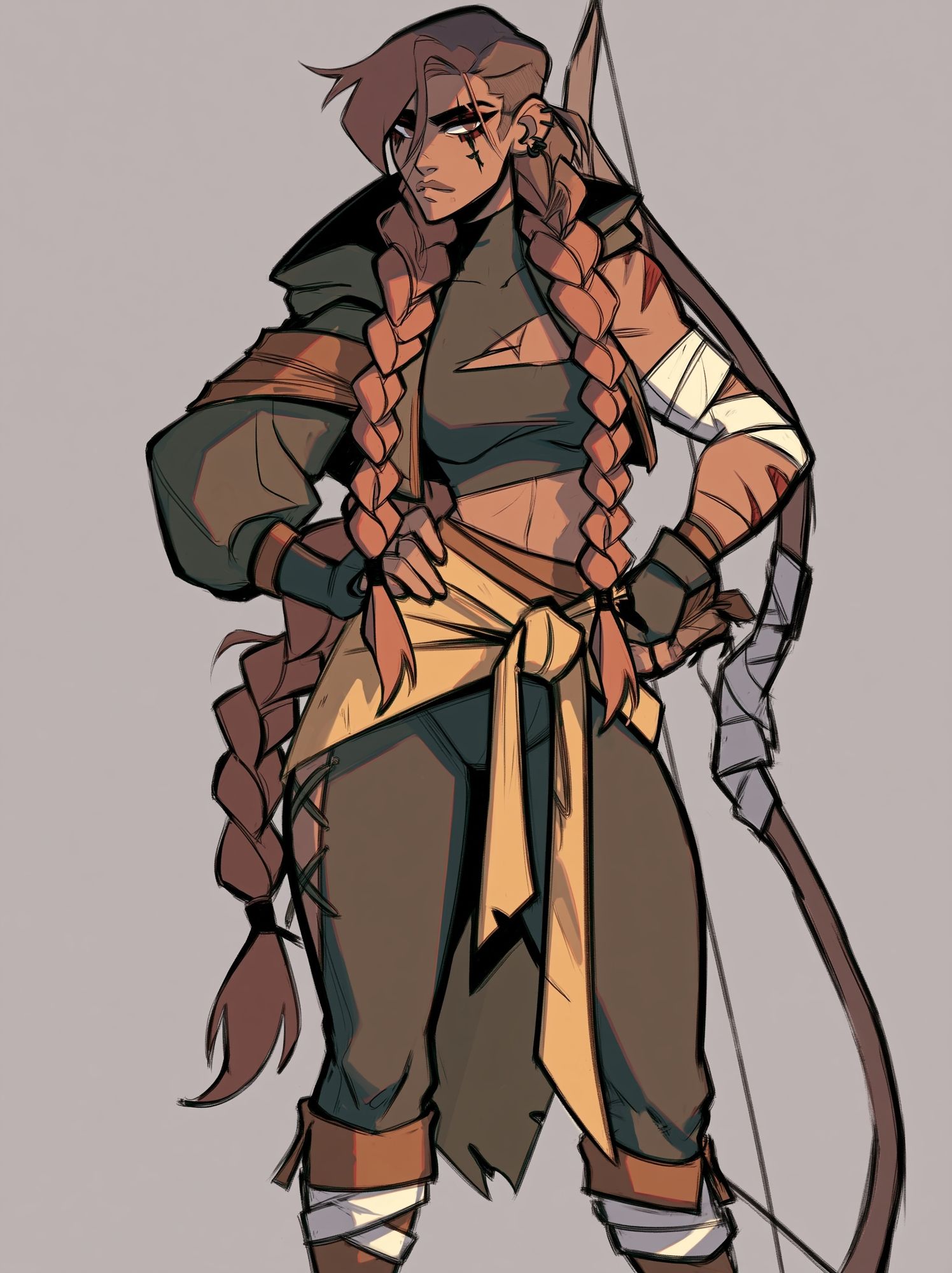 Fantasy Archer Character Illustration Print. poster detail