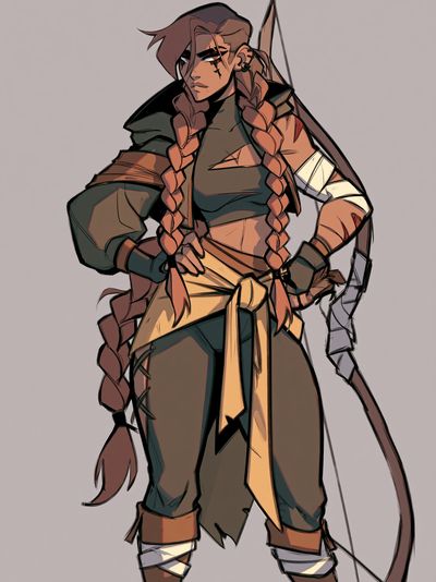 Fantasy Archer Character Illustration Print.