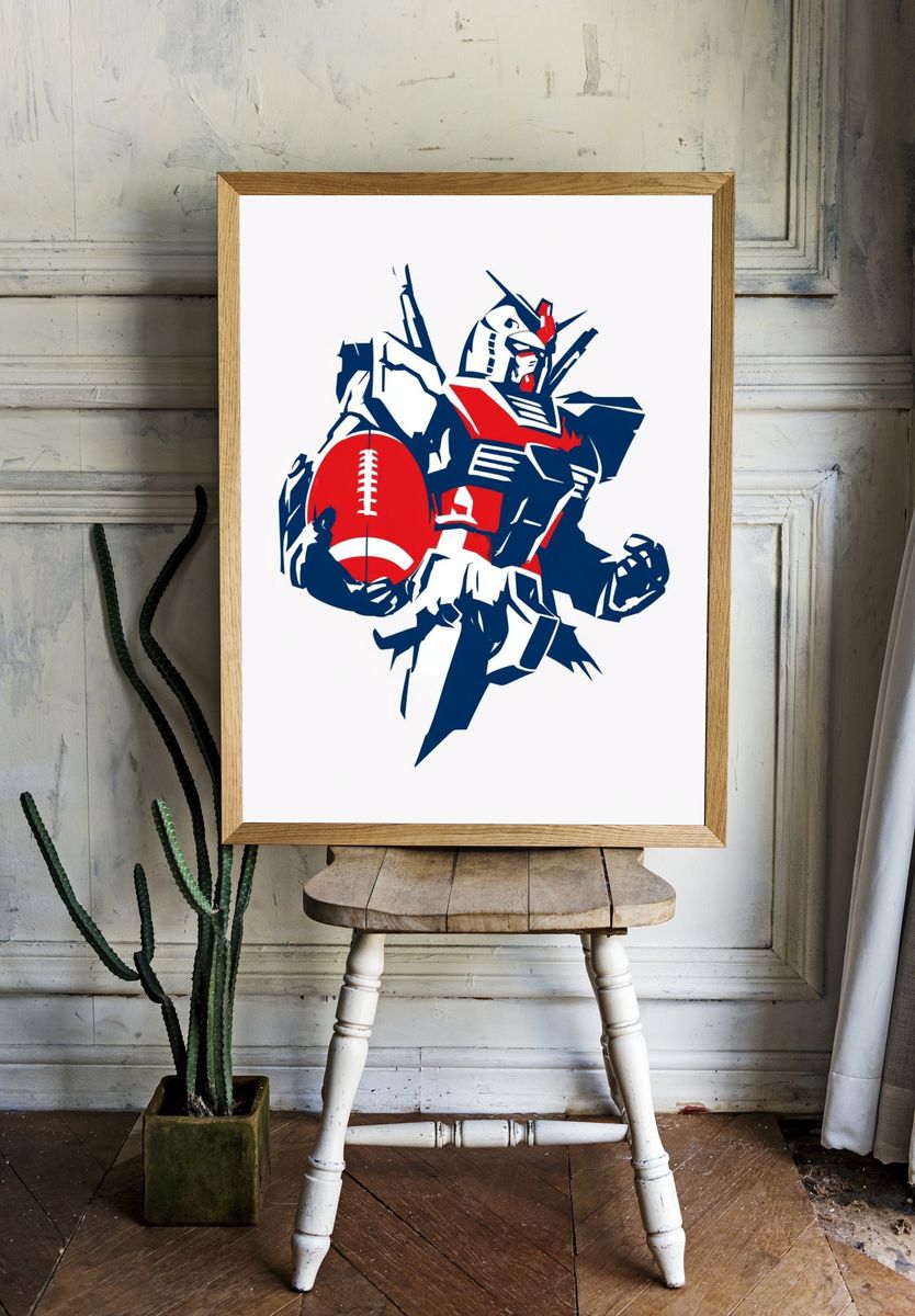 Mecha Football Robot Poster. — room view 1