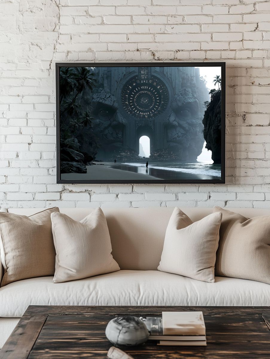Mystic Coastal Portal Sci-Fi Print. — room view 1