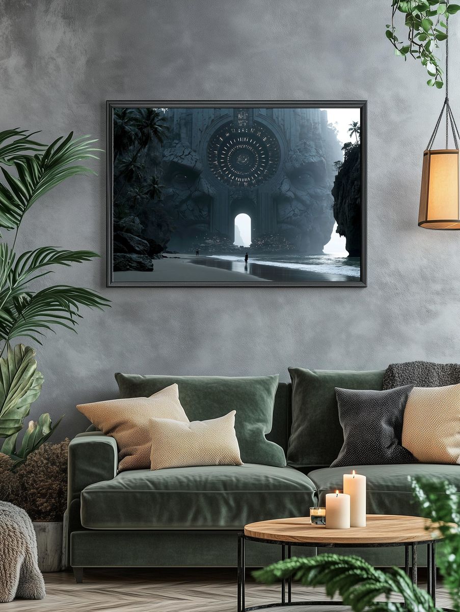 Mystic Coastal Portal Sci-Fi Print. — room view 4
