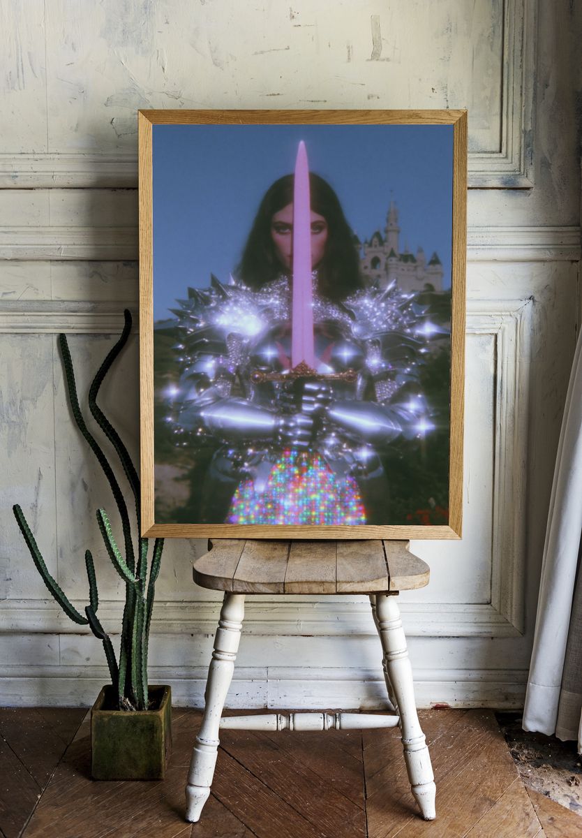 Fantasy Knight Portrait Poster. room preview