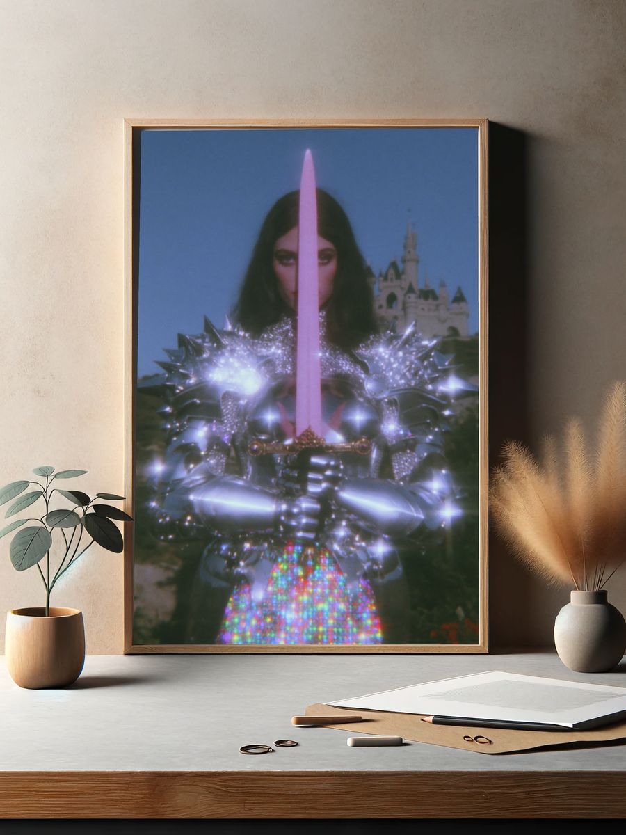 Fantasy Knight Portrait Poster. — room view 2