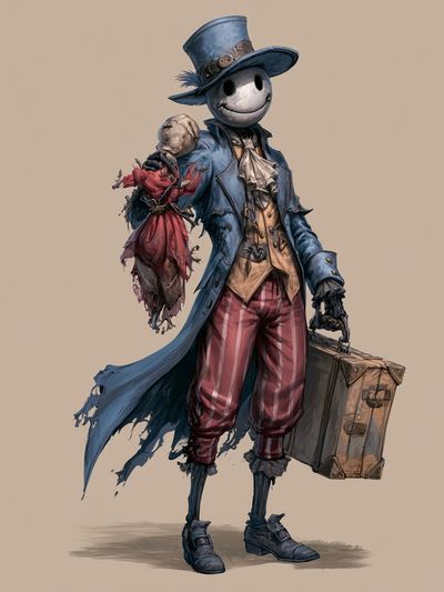 Creepy Gentleman Illustration Poster. poster
