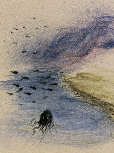 Dreamlike Jellyfish Illustration Poster.