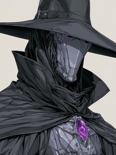 Dark Sorcerer Portrait Print.