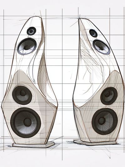 Modern Speaker Design Illustration Poster. poster