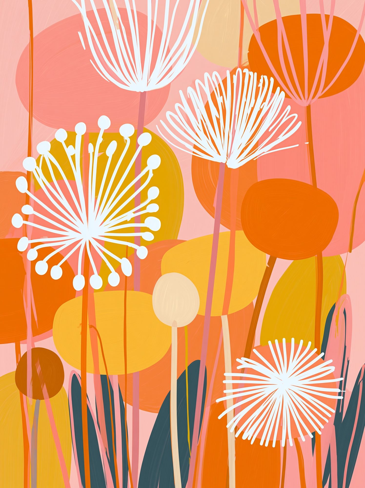 Abstract Floral Meadow Print. poster detail