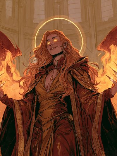 Fire Sorceress Digital Art Poster. poster