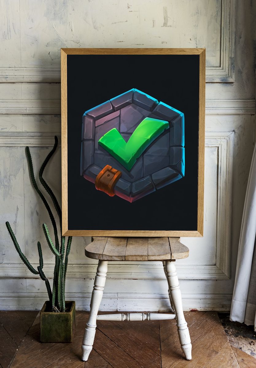 Siege of the Castle — Fantasy Print. room preview