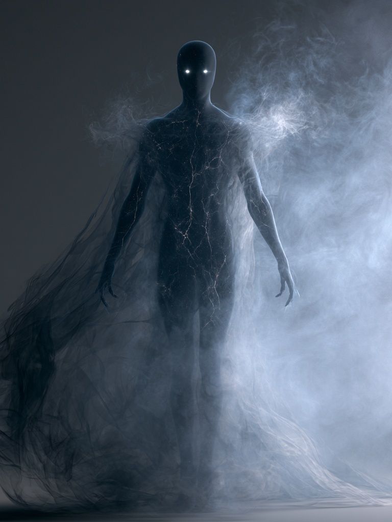 Ethereal Shadow Figure Poster. poster — illustration art