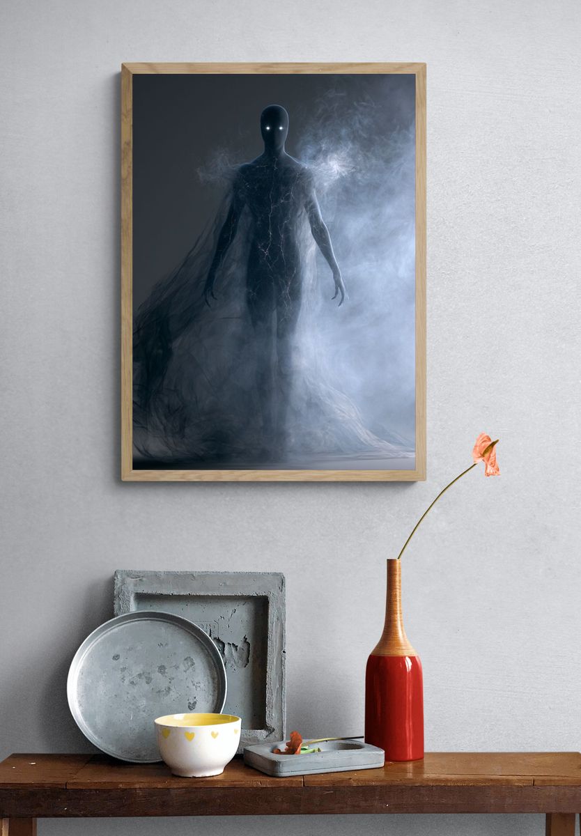 Ethereal Shadow Figure Poster. — room view 3