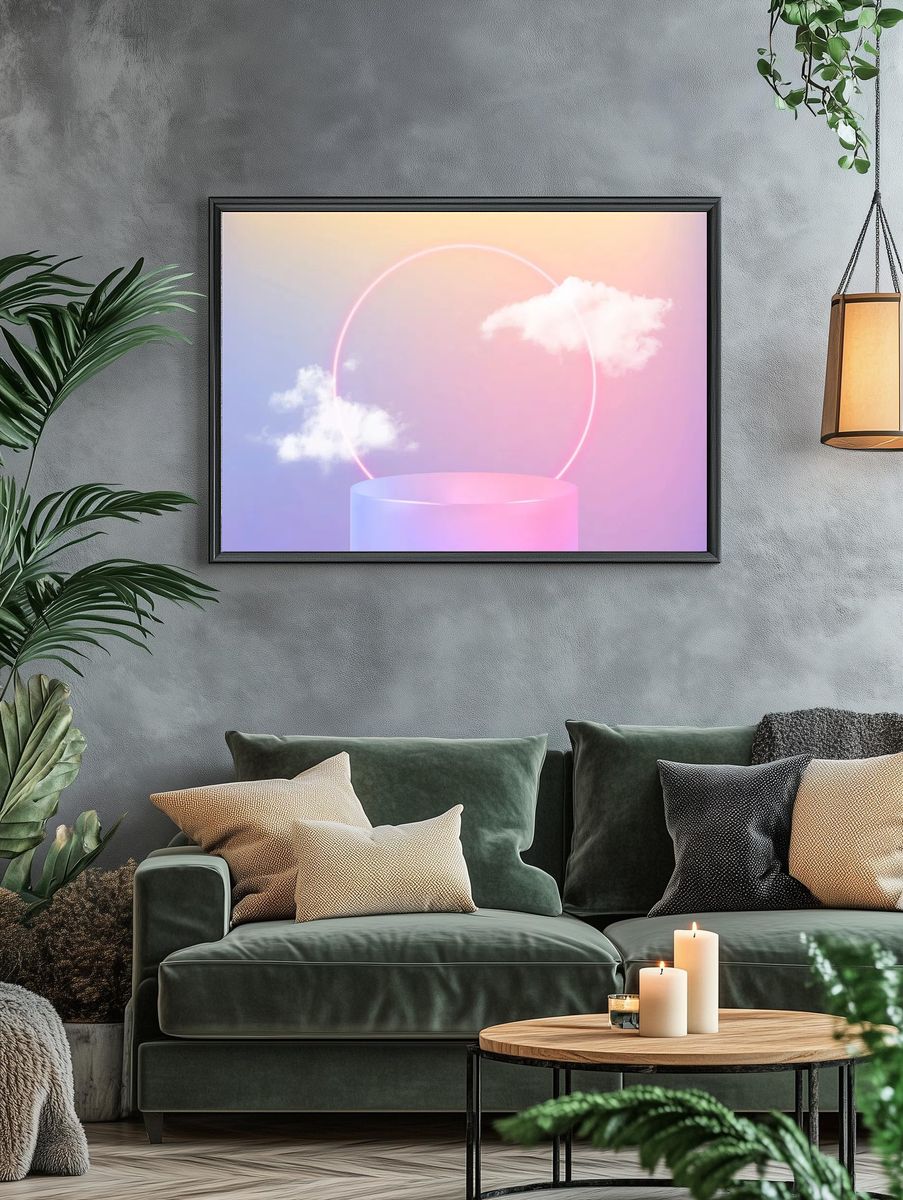 Umbrella Girl Illustration Poster. — room view 4
