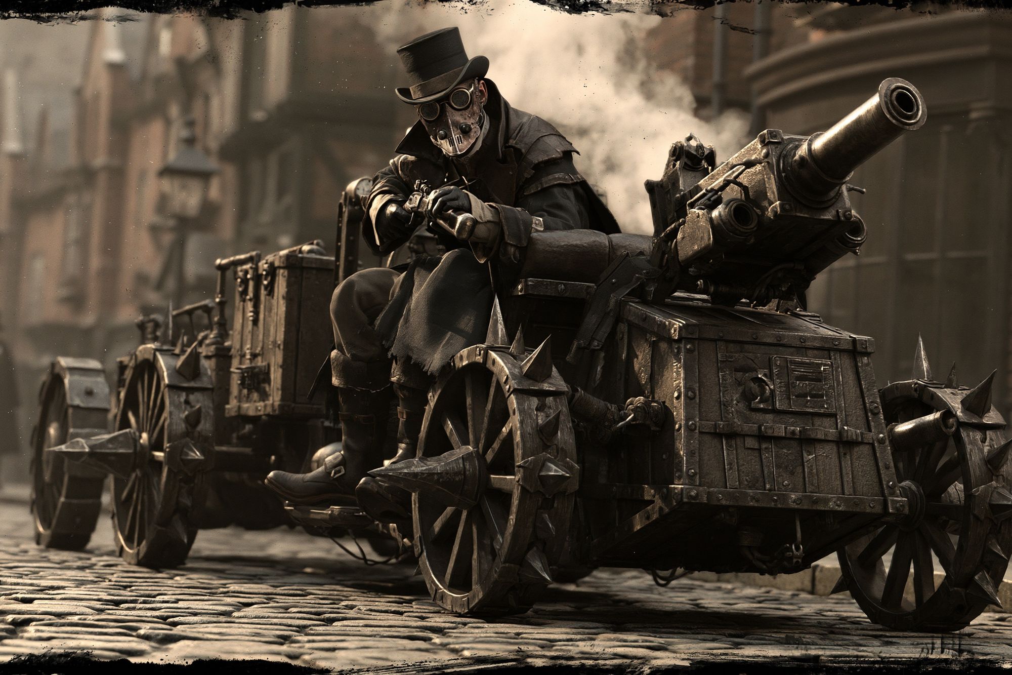 Steampunk Cannon Rider Poster. poster detail