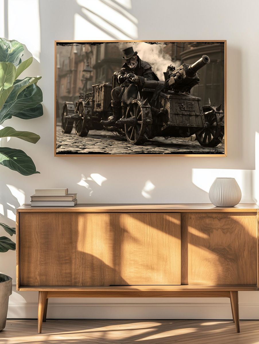 Steampunk Cannon Rider Poster. — room view 3
