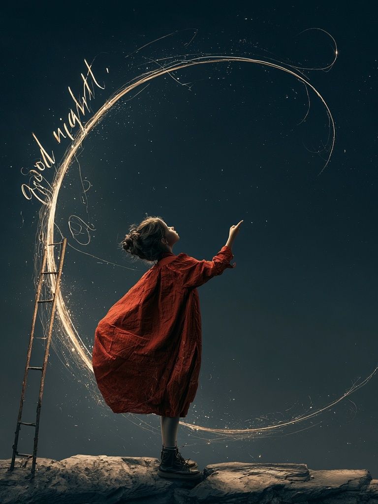 Dreamy Night Illustration Print. poster detail