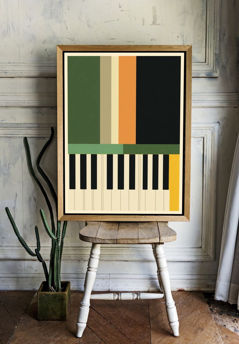 Abstract Piano Keys Poster. room preview