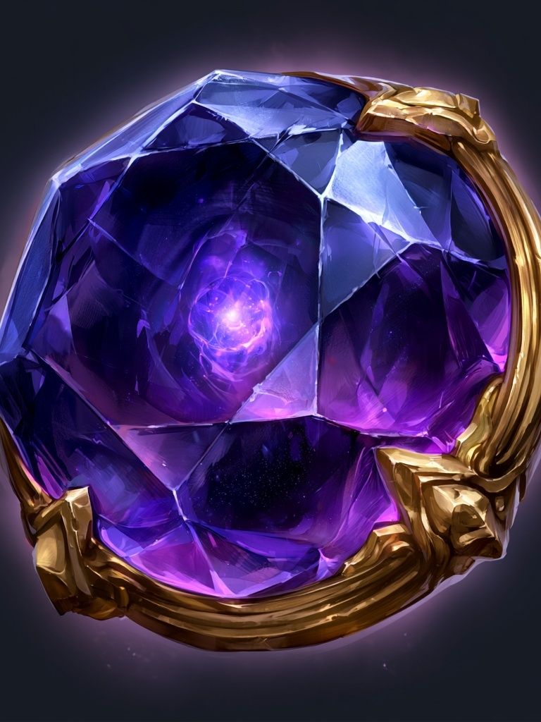 Mystic Purple Gem Illustration Poster. poster — illustration art