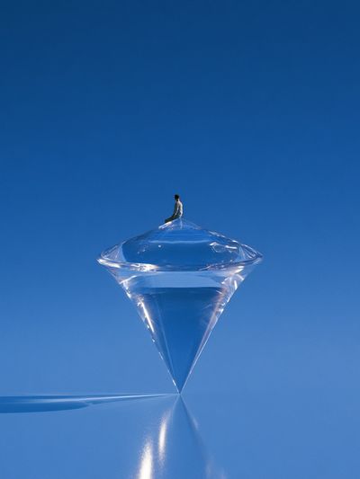 Floating Crystal Cone Print.