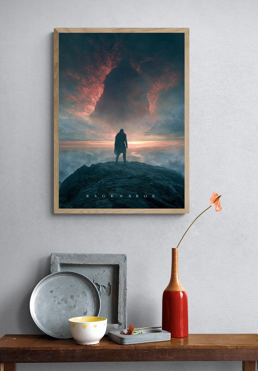Ragnarok Fantasy Landscape Poster. — room view 3
