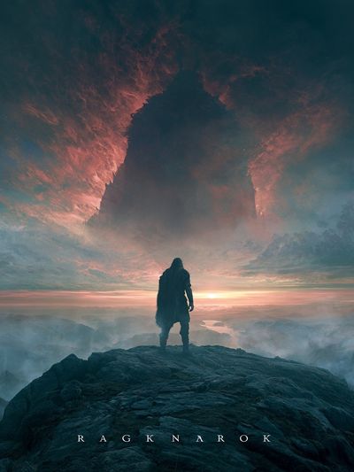 Ragnarok Fantasy Landscape Poster.