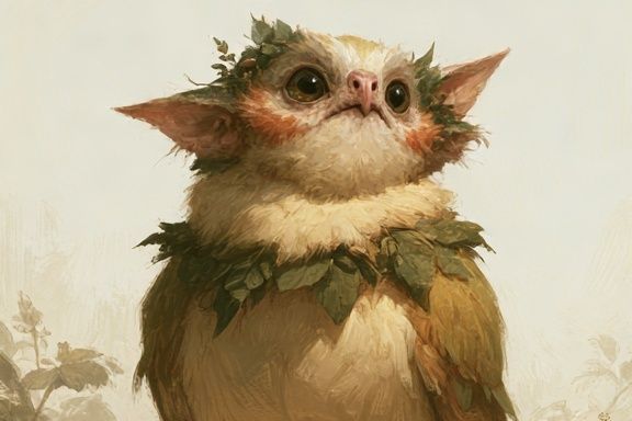 Forest Sprite Cat Illustration Poster. poster — illustration art