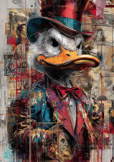Dapper Duck Portrait Print. poster print