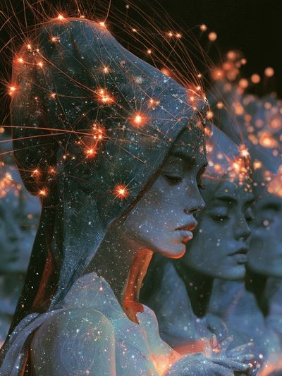 Celestial Women Portrait Print.
