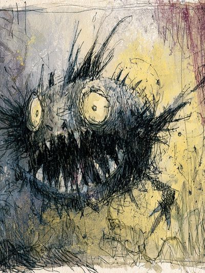 Monstrous Face Expressionist Poster.