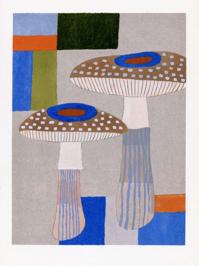 Mushroom Still Life Illustration Poster. poster