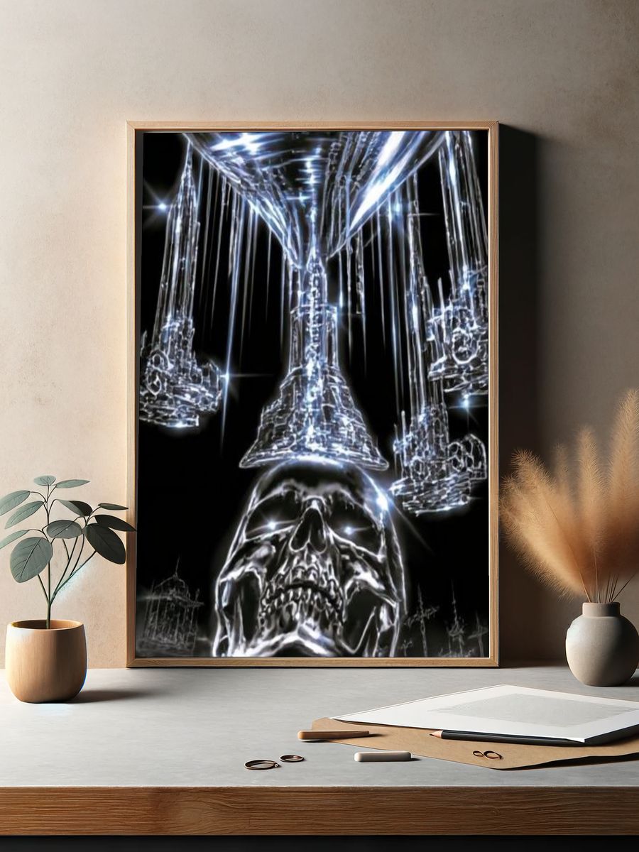 Crystal Skull Surrealism Poster. — room view 2
