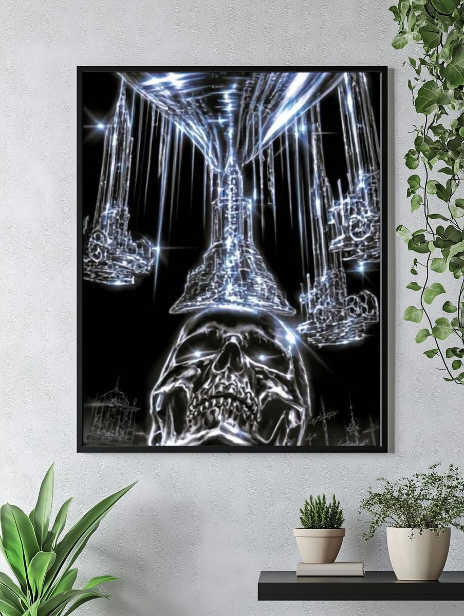 Crystal Skull Surrealism Poster. — room view 4