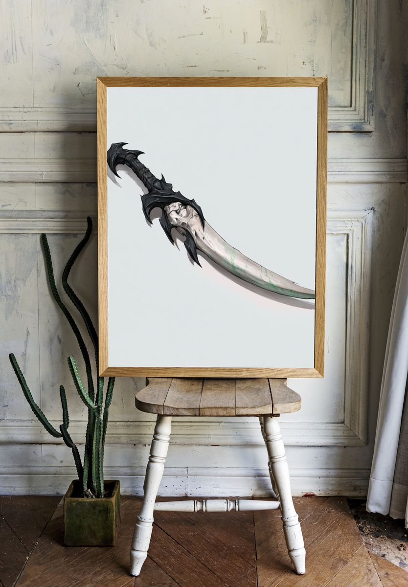 Fantasy Dagger Illustration Poster. — room view 1