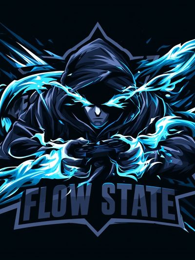 Flow State Hooded Figure Poster. poster