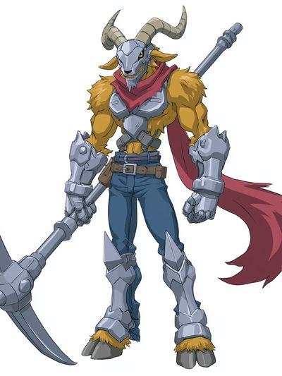 Horned Warrior Character Illustration Poster. poster print
