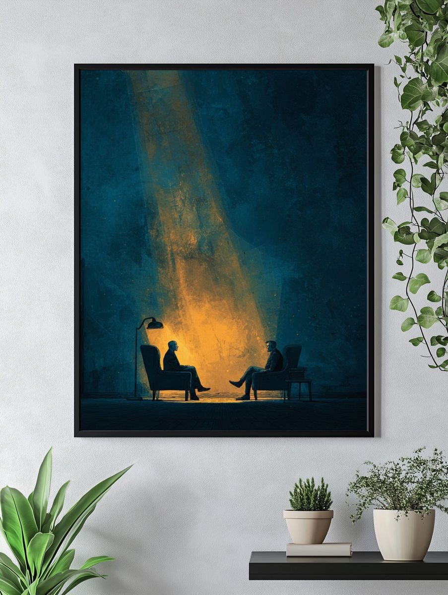 Intimate Conversation — Digital Art Print. — room view 4