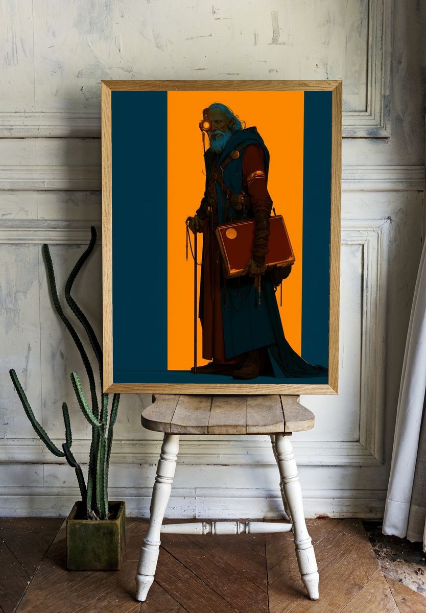 Mystic Elder Digital Art Poster. room preview