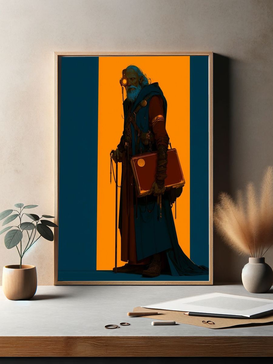Mystic Elder Digital Art Poster. — room view 2