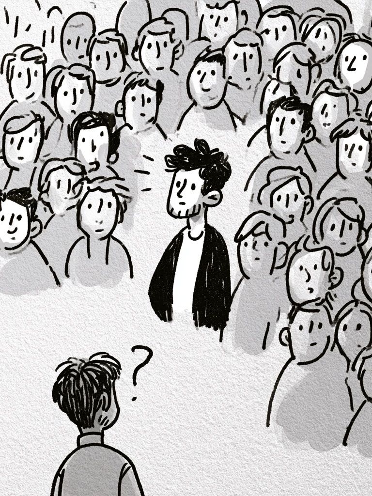 Crowd of Faces Illustration Poster. poster detail