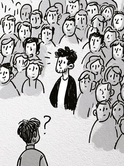 Crowd of Faces Illustration Poster. poster