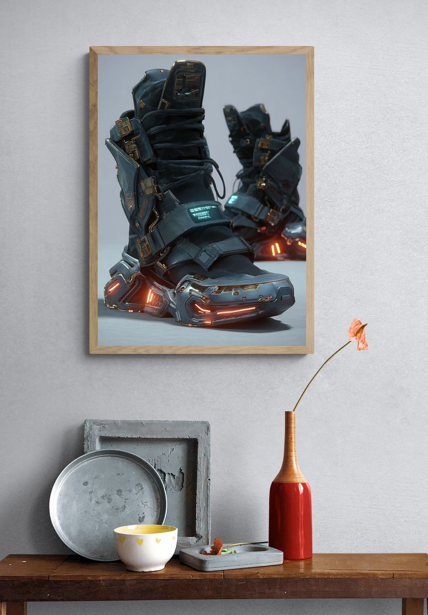 Hooded Wanderer Digital Art Poster. — room view 3