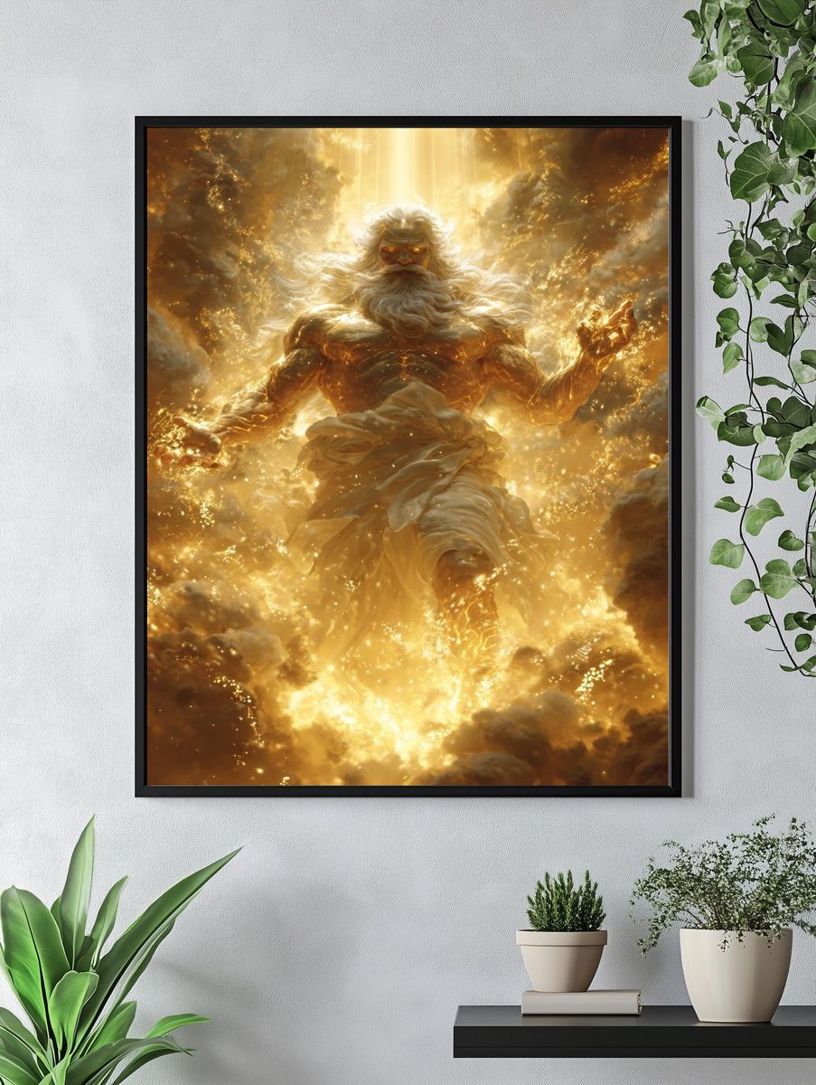 Golden Zeus Ascension Poster. — room view 4