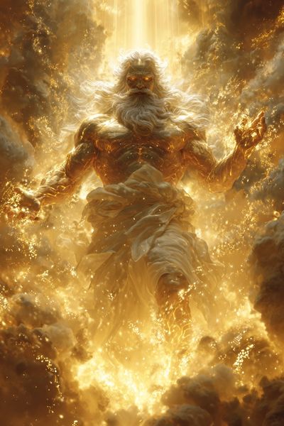 Golden Zeus Ascension Poster.